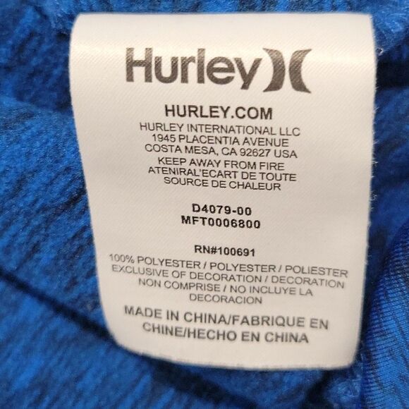 HURLEY MENS POLY HOODIE SIZE MEDIUM - Picture 5 of 6